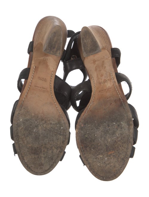 Miu Miu Leather Studded Accents Gladiator Sandals