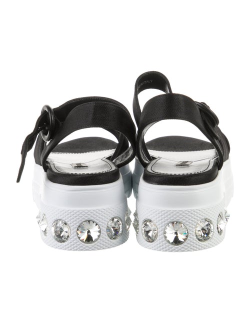 Miu Miu Crystal Embellishments Slingback Sandals
