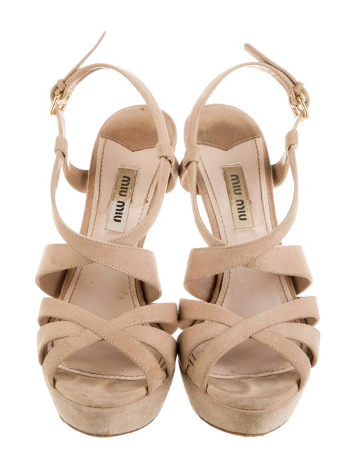 Miu Miu Suede Slingback Sandals