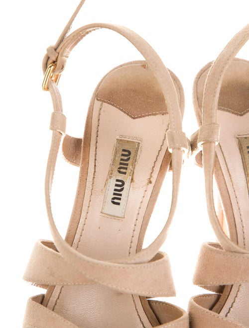 Miu Miu Suede Slingback Sandals