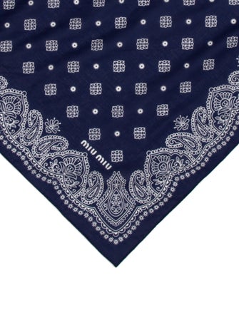 Miu Miu Cashmere Printed Shawl