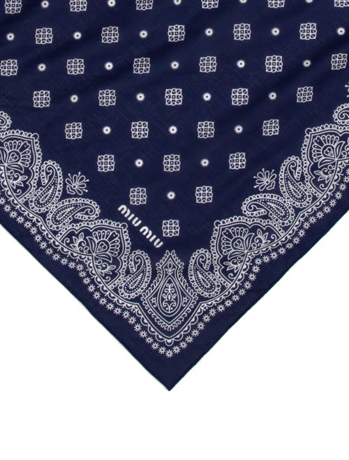 Miu Miu Cashmere Printed Shawl