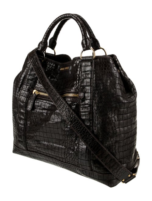 Miu Miu Embossed Leather Hobo