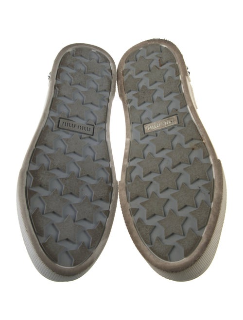 Miu Miu Patent Leather Crystal Embellishments Sneakers