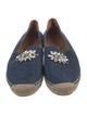 Miu Miu Denim Crystal Embellishments Espadrilles
