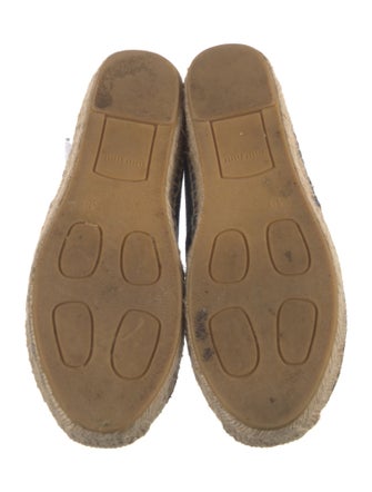 Miu Miu Denim Crystal Embellishments Espadrilles