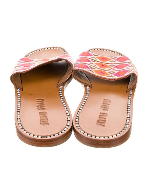Miu Miu Leather Printed Slides