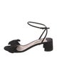 Miu Miu Suede Bow Accents Sandals