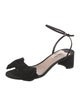 Miu Miu Suede Bow Accents Sandals