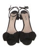 Miu Miu Suede Bow Accents Sandals