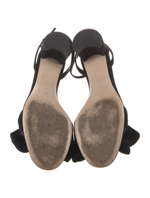 Miu Miu Suede Bow Accents Sandals