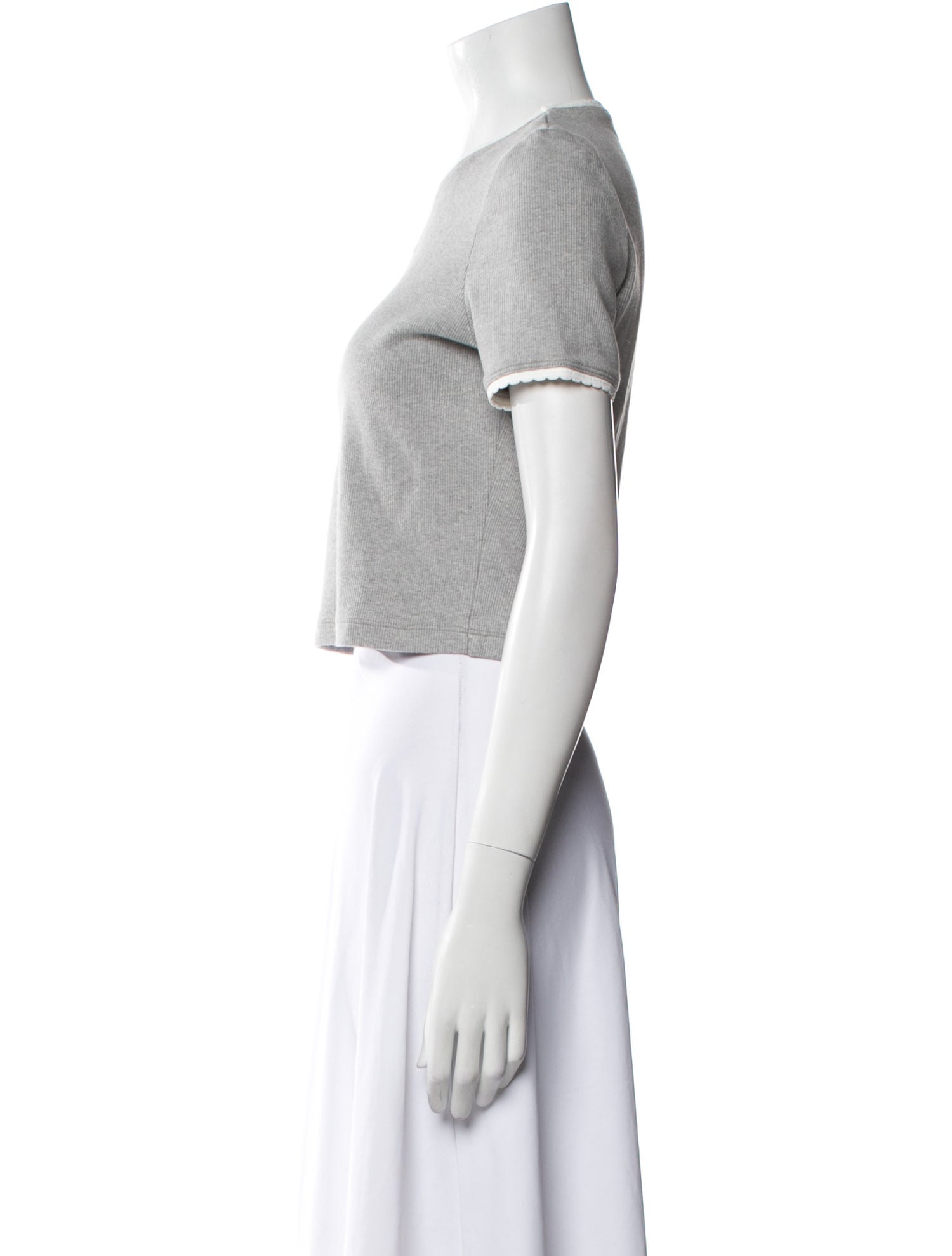 Miu Miu 2024 Crew Neck Crop Top