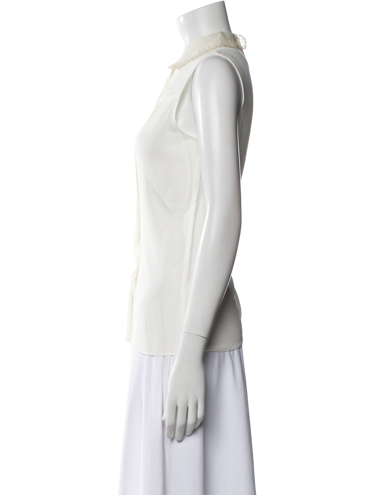 Miu Miu 2019 Sleeveless Button-Up Top