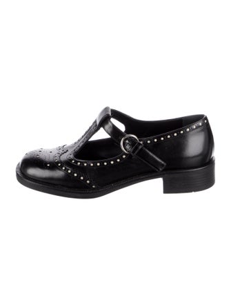Miu Miu Leather Mary Jane Flats