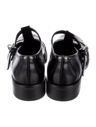 Miu Miu Leather Mary Jane Flats