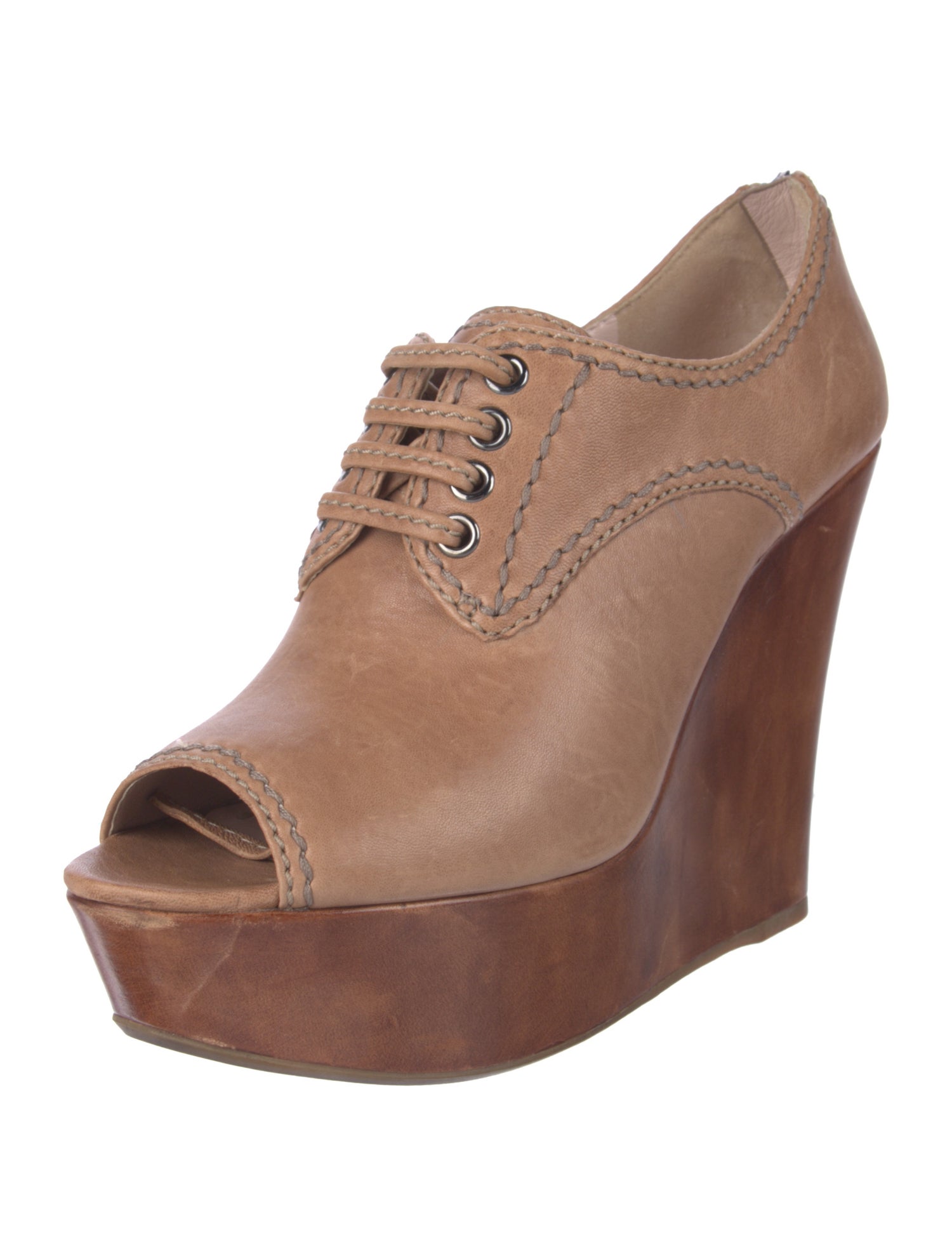 Miu Miu Leather Lace-Up Boots