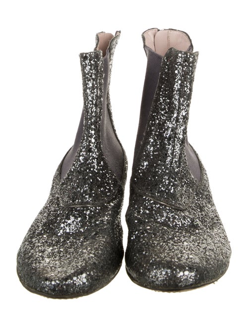 Miu Miu Glitter Crystal Embellishments Chelsea Boots