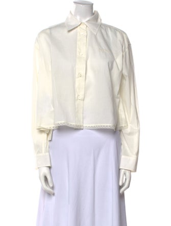 Miu Miu 2024 Long Sleeve Crop Top