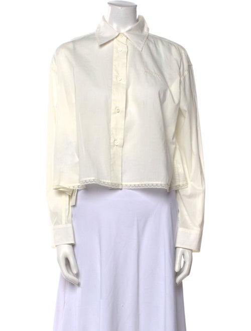 Miu Miu 2024 Long Sleeve Crop Top