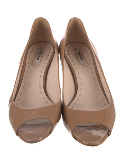 Miu Miu Patent Leather Crystal Embellishments Pumps