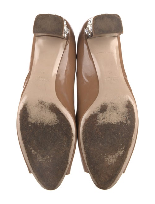 Miu Miu Patent Leather Crystal Embellishments Pumps