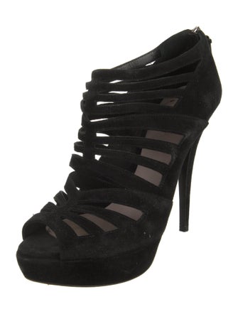 Miu Miu Suede Cutout Accent Pumps