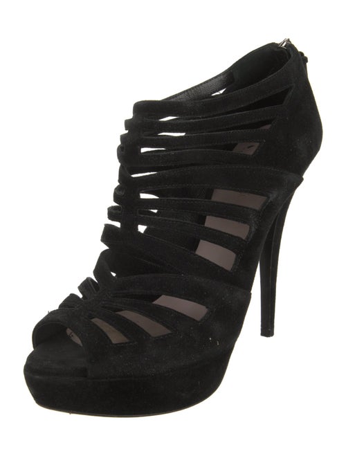 Miu Miu Suede Cutout Accent Pumps