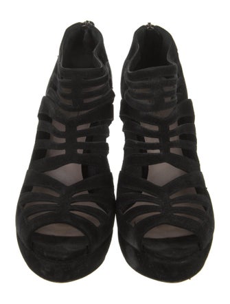 Miu Miu Suede Cutout Accent Pumps