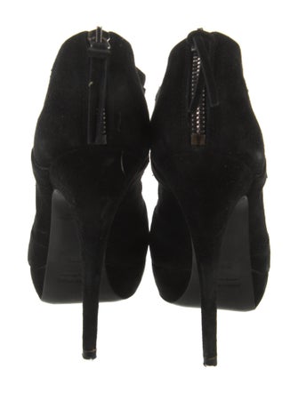 Miu Miu Suede Cutout Accent Pumps