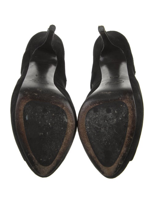 Miu Miu Suede Cutout Accent Pumps