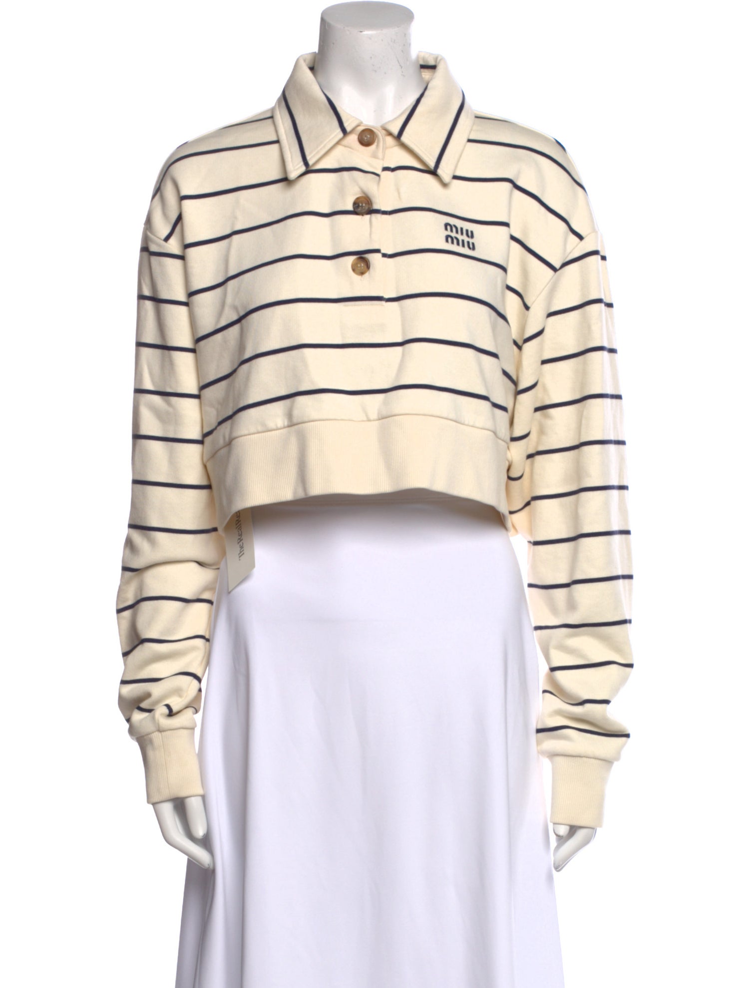 Miu Miu 2024 Striped Crop Top