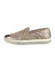 Miu Miu Glitter Colorblock Pattern Loafers