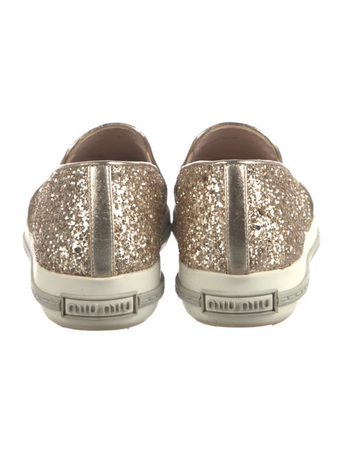Miu Miu Glitter Colorblock Pattern Loafers
