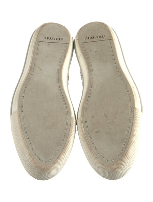 Miu Miu Glitter Colorblock Pattern Loafers