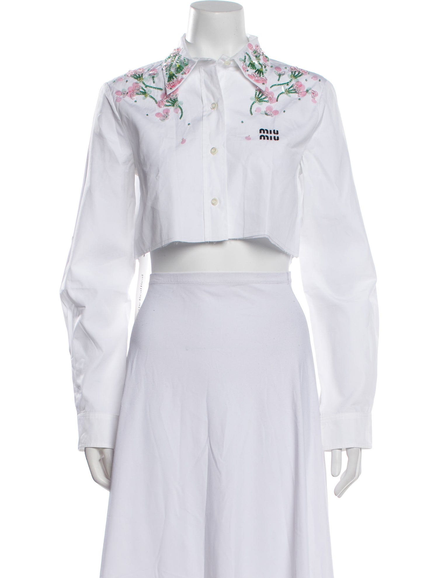 Miu Miu 2022 Long Sleeve Crop Top