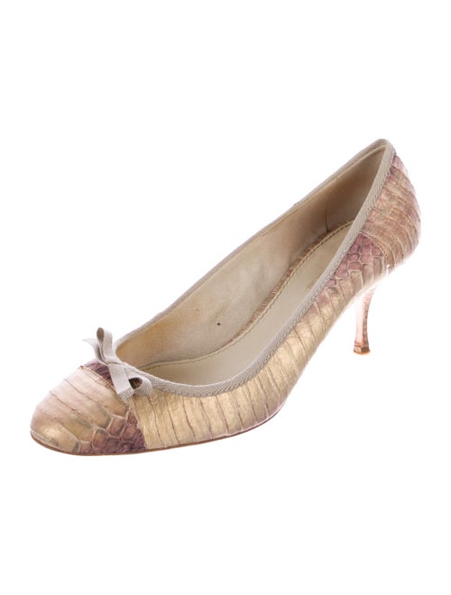 Miu Miu Animal Print Bow Accents Pumps