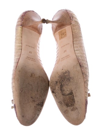 Miu Miu Animal Print Bow Accents Pumps