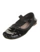 Miu Miu Patent Leather Bow Accents Mary Jane Flats