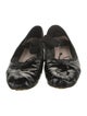 Miu Miu Patent Leather Bow Accents Mary Jane Flats