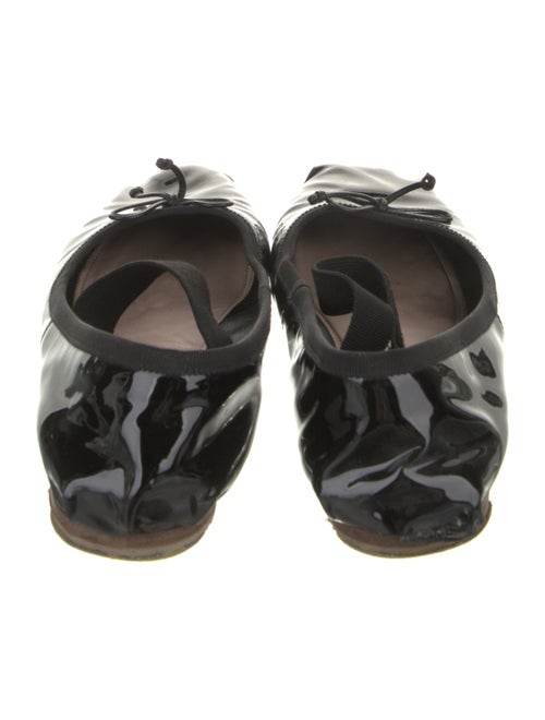 Miu Miu Patent Leather Bow Accents Mary Jane Flats