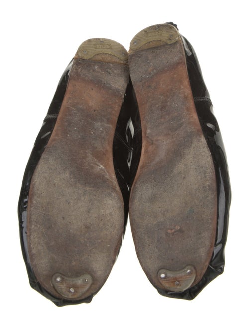 Miu Miu Patent Leather Bow Accents Mary Jane Flats