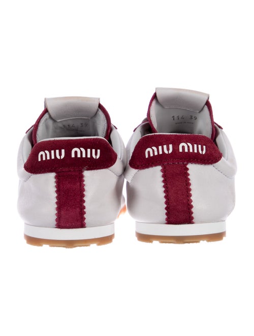 Miu Miu Leather Colorblock Pattern Sneakers