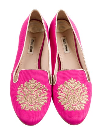 Miu Miu Crystal Embellishments Ballet Flats