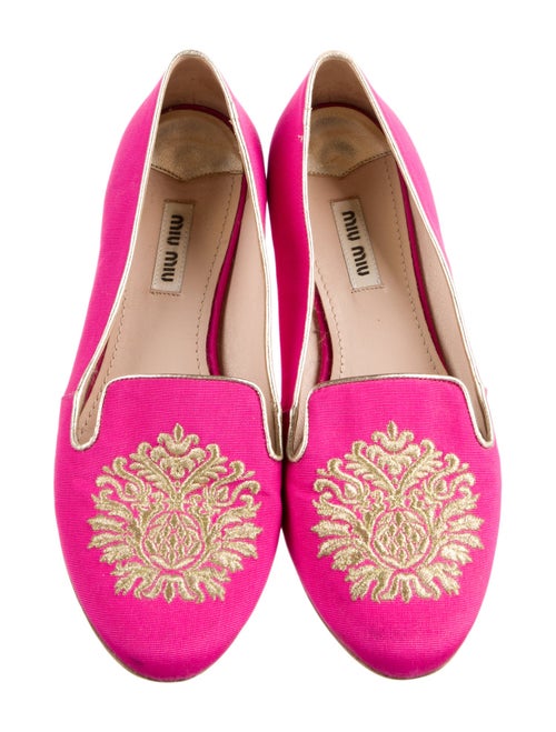 Miu Miu Crystal Embellishments Ballet Flats