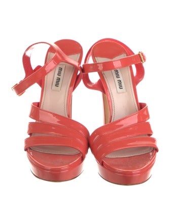 Miu Miu Patent Leather Sandals