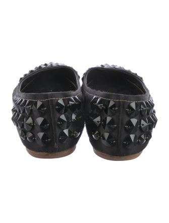 Miu Miu Satin Studded Accents Flats