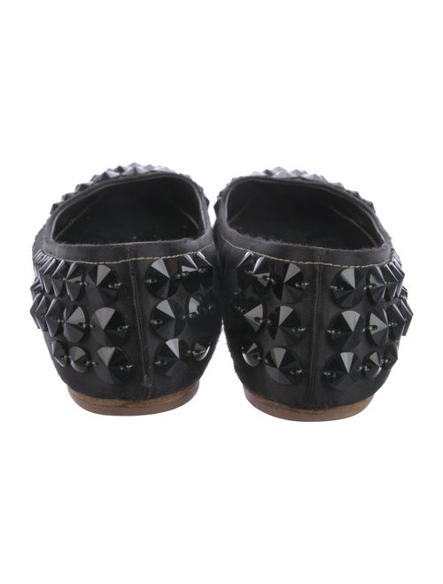 Miu Miu Satin Studded Accents Flats