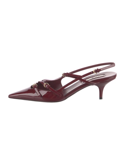 Miu Miu Patent Leather Slingback Pumps