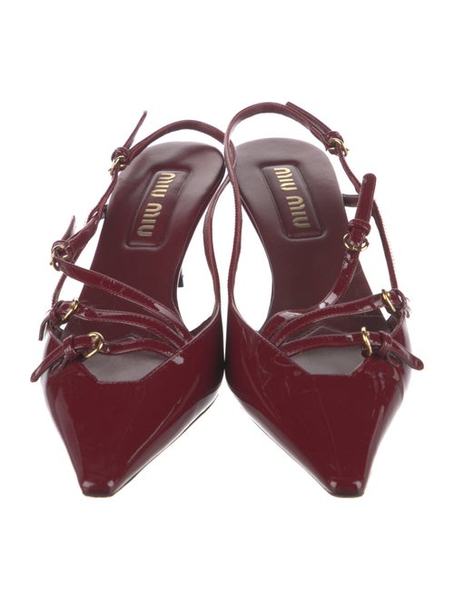 Miu Miu Patent Leather Slingback Pumps