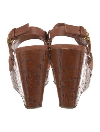 Miu Miu Leather Slingback Sandals